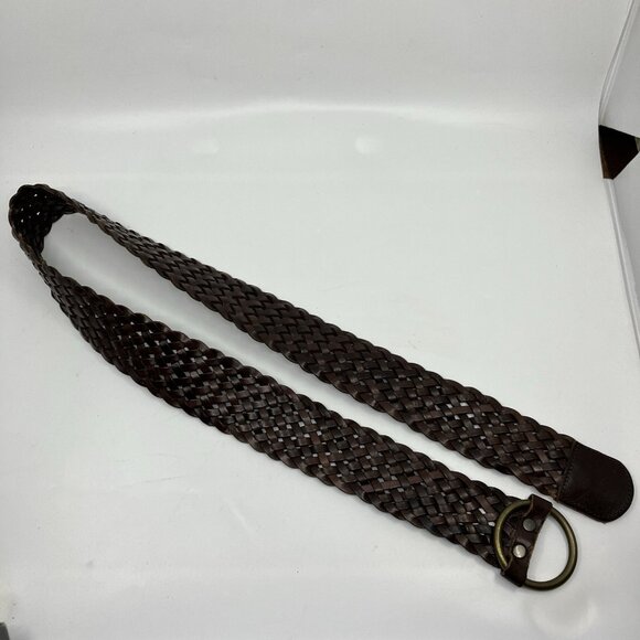 Y2K Eddie Bauer Braided Leather Belt Womens S/M Make in UK Boho Hippie Witchy - Picture 4 of 6